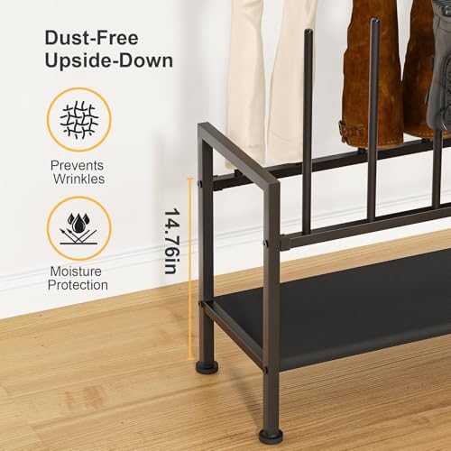 DIMJ Free Standing Shoe Racks - 3-Tier Boot Rack, Black Metal Boot Storage Organizer Tall Boots Organizer for Closet, Shoe Rack for Boots, Sneakers,Fit for 12 Pairs Boots, 2-Pack, Black - size: 2 Pack - 3-Tier