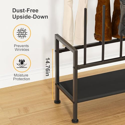 DIMJ Free Standing Shoe Racks - 3-Tier Boot Rack, Black Metal Boot Storage Organizer Tall Boots Organizer for Closet, Shoe Rack for Boots, Sneakers,Fit for 12 Pairs Boots, 2-Pack, Black - size: 2 Pack - 3-Tier