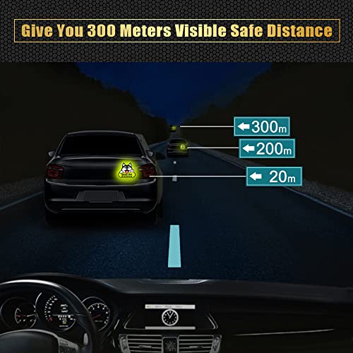 5pcs/Set Diamond Grade Reflective Stickers High Intensity Night Visibility Safety Warning Sign Reflective Tape Stickers for Cars Trucks Helmets Motorcycle Bumper Sticker 35.83x1.57in - color: Watermelon Red