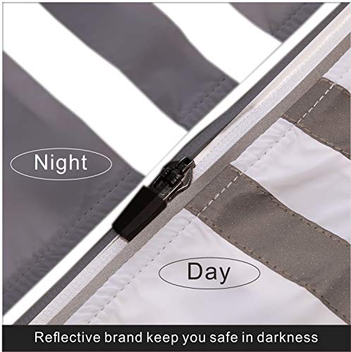 bpbtti Men's Hi-Viz Safety Running Cycling Vest Sleeveless Windbreaker vests- Windproof and Reflective - color: White, size: Medium