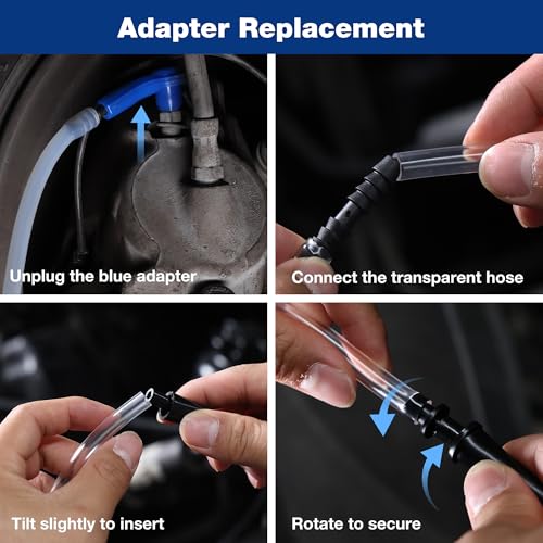 WORKPRO 3L Vacuum Brake Bleeder Kit, Pneumatic Brake Bleeder for One Person, with 1L Brake Fluid Refill Bottle, 22 Adapters, Air Coupler & Gloves, Brake Bleeding Tool for Various Vehicles, Motorcycles