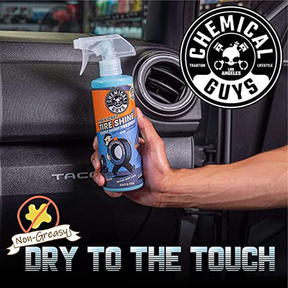 Chemical Guys Tire Kicker Sprayable Extra Glossy Tire Shine Spray, Dry-to-Touch Dressing - Restores Wet Look to Rubber, Vinyl, and Plastic, Safe for Cars, Trucks, Motorcycles, RVs, and More - 16 oz - size: 16 Fl Oz (Pack of 1), style: Only
