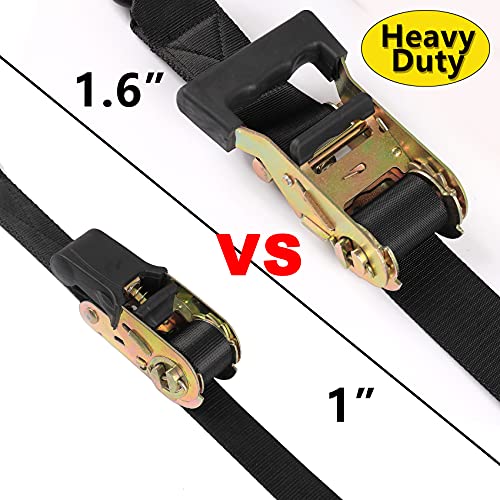 Ayaport Boat Trailer Transom Tie Down Straps for Boat Jet ski Kayak Canoe 4 Feet 1.6 inches 5000lbs Break Strength Heavy Duty Ratchet Straps with S Hooks, Pack of 2 - size: 1.6" x 4'