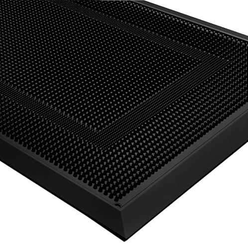 BEHERO Front Door Mat Outside Entrance, 36" x 17" Heavy Duty Rubber Outdoor Mats Enlarged for Entryway, Welcome Matt Outdoor, Dirt Trapping Waterproof - size: 1'5" x 3' (Rectangular)