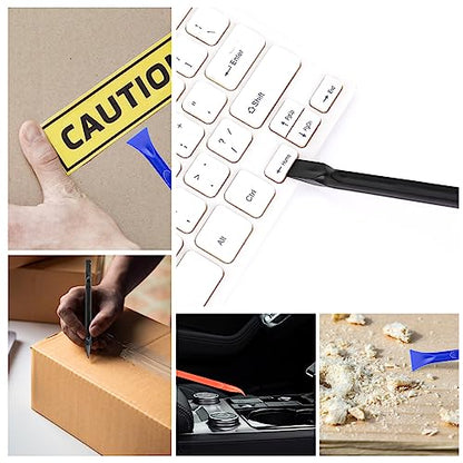 Carbon Fiber Plastic Scraper, 9 PCS Small Scraper Tool Plastic Scraper Tool Multi-Purpose Scraper Pen-Shaped Scraper Tool Non-Scratch Cleaning Tool for Tight Spaces, Kitchen, Crevices, Food, Paint - color: Multicolor