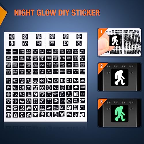Nilight 3 Pack Rocker Switch with Night Glow DIY Stickers On Off 5 PIN SPST LED Light Switches with Green Backlit 12V/24V Toggle for Cars Trucks RVs Boats Auto Motorcycles - color: Green 3 PCS
