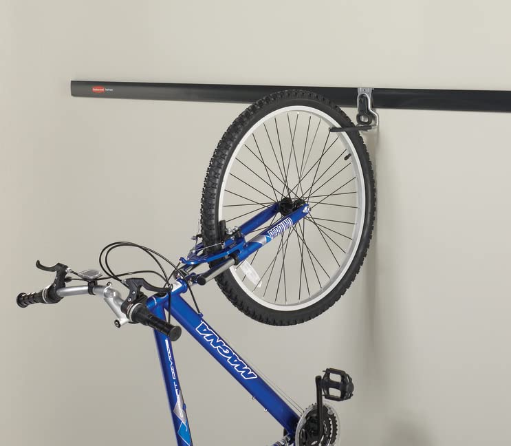 Rubbermaid Fasttrack Garage Organization System Vertical Bike Hook Black Holds up to 50 Pounds Wall Mount and Heavy Duty Garage Hanger for Bike Storage (Pack of 6) - size: 1 Count (Pack of 6), style: Bike Hook
