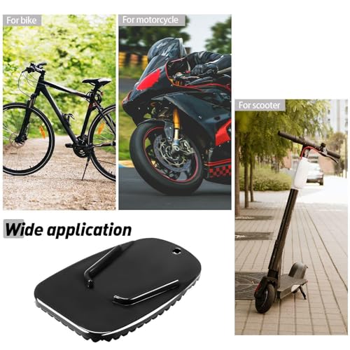 8 Pieces Motorcycle Kickstand Pad Motorcycle Stand Plate Motor Anti Slip Plate Parking Accessory for Outdoor Grass Sand Slippery Ground Hot Pavement Parking Day