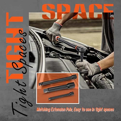 SUZUME 3PCS Torque Wrench Set 72 Teeth Dual-Direction Adjustable Torque Wrench Dual-Scales 1/4 & 3/8 & 1/2-Inch ±3% Accuracy Click Torque Wrenches for Bicycle, Motorcycle, Car,Maintenance - size: 10-170Ft.Lb,5-45Ft.Lb,20-220In.Lb, style: 1/2 3/8 1/4-Inch