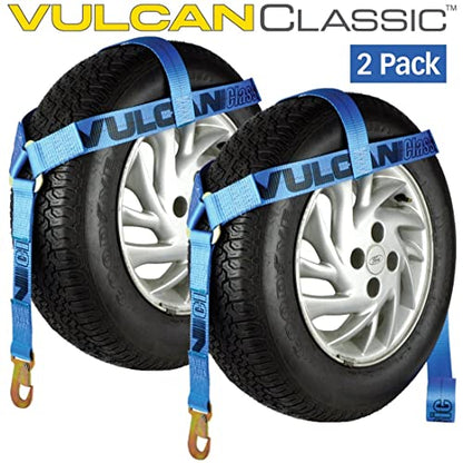 VULCAN Wheel Lift Harnesses with Snap Hooks - Bonnet Style - 2 Pack - Classic Blue - 1,600 Pound Safe Working Load - size: Classic Blue
