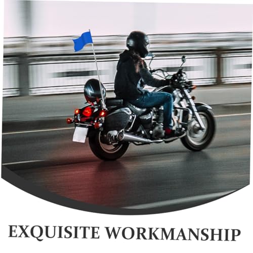 2pcs Motorcycle Flagpole Handlebar Mount Portable Safety Flag Pole for Sturdy and Design for Enhanced Visibility and Easy Installation