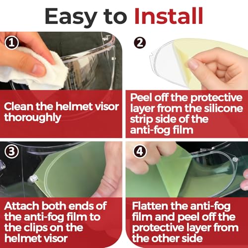 2 Pcs Anti-Fog Insert Compatible with Shoei CWR-1/CW-1/CNS-1 Helmet Shield Lens | Fits For Helmets, Clear Vision, Durability Design - size: 2 Pcs