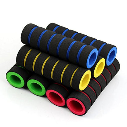 1 Pair Nonslip Foam Sponge Bike Motorcycle Handle Grip - color: Green
