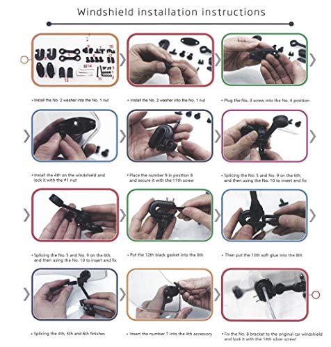 368mm Motorcycle Adjustable Windshield Extension Universal Clip-on Windscreen Transparent Brown - color: brown