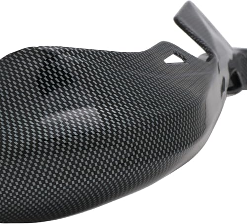 JFG RACING Dirt Bike Handguards,Transfer Imitation Carbon Fiber Universal Hand Guards for 7/8 in and 1 1/8 in Handlebar for Ebike ATV Pitbike Dirtbike Off Road Motocross Enduro - color: gray
