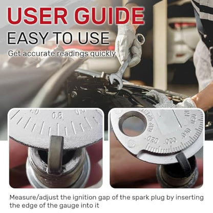Spark Plug Gapper,Spark Plug Measuring Tool,Scaled from .020" to .100",Zinc Alloy Portable Spark Plug Adjustment Tool,Gap Measuring Tool of Car Accessories (1 Pcs) - color: 1 Pcs