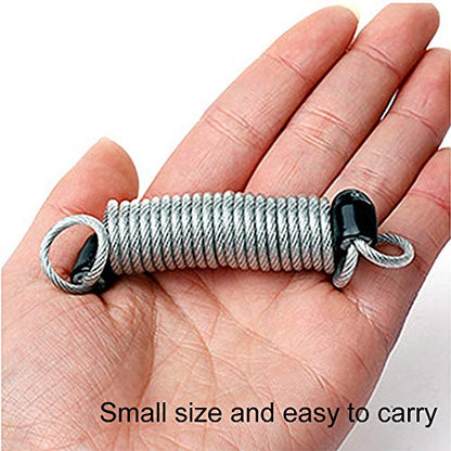 Security Reminder Cable, Anti Theft Steel Wire Lock Security Spring Wire Lock Security Steel Wire Spring Reminder Rope for Luggage Helmet
