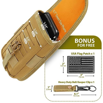 SOWHUP Tactical Molle Pouch Cell Phone Pouch Holster Small Utility EDC Pouch Gadget Organizer Bag - color: MC2