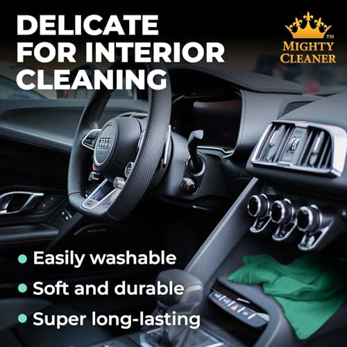 Premium 2pk Mini +1 Free Shammy Cloth for Car Drying - 17”x13” - Super Absorbent Chamois Towel for Car - Scratch-Free, Reusable & Soft Cleaning Towel - color: Mint, Blue, Yellow