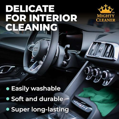 Premium 2pk Mini +1 Free Shammy Cloth for Car Drying - 17”x13” - Super Absorbent Chamois Towel for Car - Scratch-Free, Reusable & Soft Cleaning Towel - color: Mint, Blue, Yellow