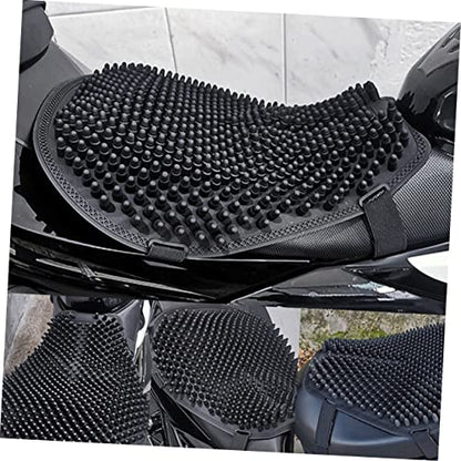 Thick Silicone Motorcycle Seat Cover Non Slip Breathable Cushion Pad Sunscreen Heat Resistant Motorbike Saddle for Comfortable Long Rides