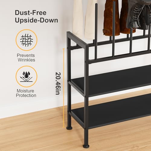 DIMJ Free Standing Shoe Racks - 4-Tier Boot Rack, Black Metal Boot Storage Organizer Tall Boots, Tall Boot Organizer for Closet, Multiuse Shoe Rack for Boots, Sneakers,Fit for 6 Pairs Boots, Black - size: 1 Pack - 4-Tier 6 Pair
