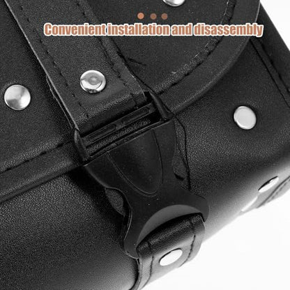Zerodeko Motorcycle Handlebar Bag Front Fork Storage Pouch with Strap for Motorbike Electric Bike Black Waterproof Luggage Accessories