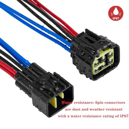 6 Pin Waterproof Connector,Waterproof Electrical Car Auto Wire Connector,16AWG Male Female Quick Disconnect Wire Connectors for Car Truck Motorcycle Marine Boat(3Pack) - size: 6pin way