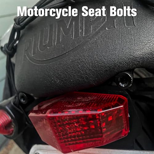 2 Pcs Motorcycle Quick Release Seat Bolts Replacement Fit for Triumph Bonneville SE 2009-2013, for Bonneville T100 2001-2015, for Triumph Scrambler 865 2006-2015, Long Tool Free Extended Screw