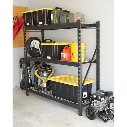 Ironton Industrial Shelving Rack, 3 Storage Shelves Steel Construction 3-Tier Rack with 2000-Lb Load Capacity Per Shelf, Garage Storage Rack - size: 3 Tier