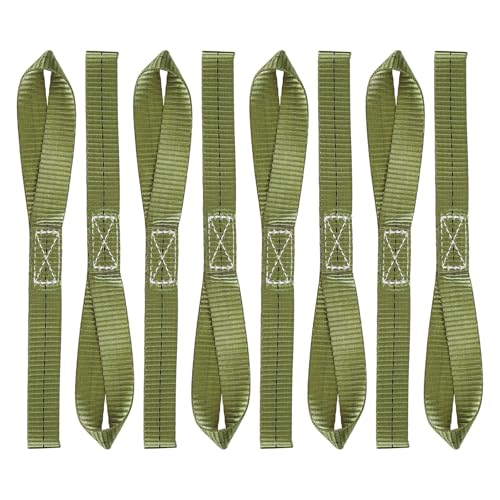 PATIKIL 1" x 11.8" Soft Loop Tie Down Straps, 6Pcs Heavy Duty Motorcycle Handlebar Strap Fastening Tie Down Loops for Securing ATV UTV Truck Scooters Lawn Garden Equipment, Olive - color: Olive, size: 1" x 11.8"