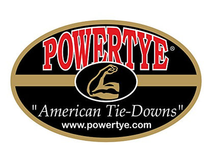 PowerTye 1in x 4ft Easy-Grip Light-Duty Endless Ratchet (no Hooks) - 400 lb. Working Load Limit / 1,200 lb. Breaking Strength - Black 2-Pack - color: Black, size: 1in x 4ft
