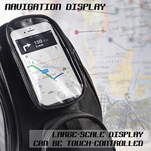 KATUR Motorcycle Gas Oil Fuel Tank Bag Universal Waterproof Oxford Fabric with Strong Magnetic Motorbike Bag Compatible with Harley Honda Yamaha Suzuki