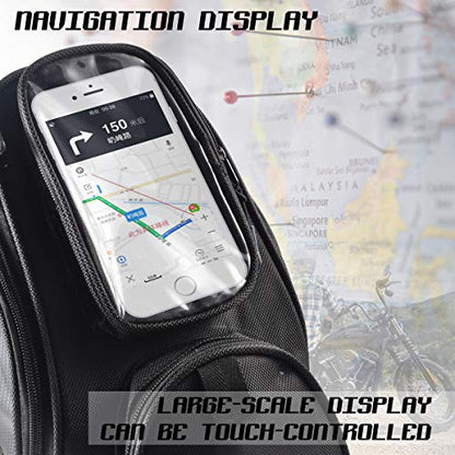 KATUR Motorcycle Gas Oil Fuel Tank Bag Universal Waterproof Oxford Fabric with Strong Magnetic Motorbike Bag Compatible with Harley Honda Yamaha Suzuki