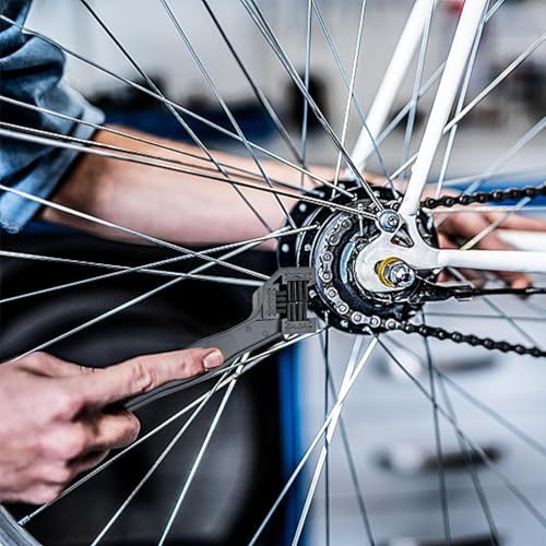 Chain-Scrubber Cleaning Brush - Motorcycle Bicycle Maintenance System, Multifunctional Cleaning Accessory, Care Solution, Practical Chain-Tool | Outdoor Riding Use During Long Trips and Trail