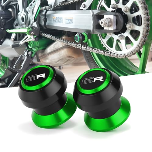 Motorcycle 8MM Swingarm Spools Fit Ninja ZX6R 2009-2023 2024 2025 2026 Motorycle Swingarm Spools Sliders Frame Stand Slider 2026 ZX6R Accessories Green - color: green
