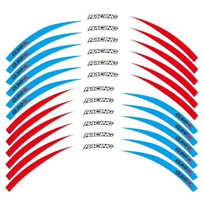 Motorcycle Rim Reflective Tape Sticker 17inch Wheel Stripes Decals Compatible with BMW G310R (B) - color: B