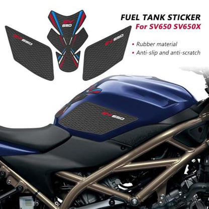 FOR SV650 SV650X Sv650 Sv650x 2026 2025 2024 2023 2022 2020-2016 Tank Grip Motorcycle Fuel Tank Pad Fuel Tank Fuel Tank Protector Protective Decal Sticker Fuel Tank Protector Fixed Non-slip Waterproof