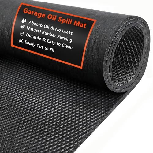 AiBOB Oil Spill Mat, 36 X 60 inches, Garage Floor Mat Under Car, Waterproof Backing Absorbent Pad Protects Floor, Durable, Reusable, Black - size: 3' x 5' (Rectangular)