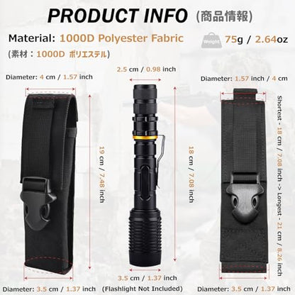 Azarxis Tactical Mini Belt Pouches, Multi-Purpose Small Battery Case Compact Utility EDC Card Slot Holder Waist Bags Military Molle Pack Sundries Storage Pack - color: #03 Black - Style D