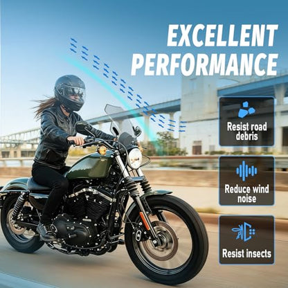 Motorcycle Universal Windshield 16.7” Windscreen Compatible with Yamaha Harley Honda Kawasaki Suzuki BMW Vulcan Cruiser Wind Deflector with 7/8" 1" 1 1/8" Handlebars, Transparent - color: Transparent