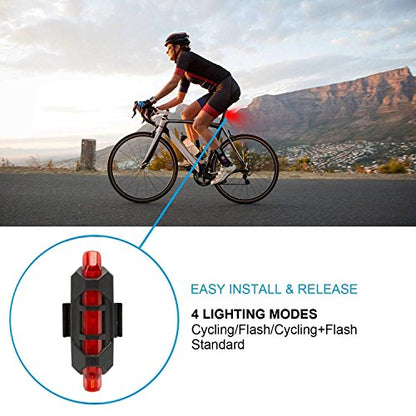 Bike Lights, Super Bright Bike Front Light 1200 Lumen, IPX6 Waterproof 6 Modes Cycling Light Flashlight Torch with USB Rechargeable Tail Light(USB Cable Included) - color: Black
