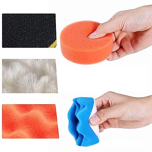 11 Pcs Polishing Pads Kit,3 Inch Sponge Buffing Pads,Buffer for Car Detailing, Polishing Wheel for Drill,Car Buffer Polisher Kit Drill Buffing Kit for Car Polishing, Waxing, Sealing Glaze - style: 3 Inch 11 Pcs