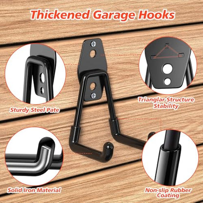 MKRUI 30-Pack Garage Hooks for Storage & Hanging Items, Save Space