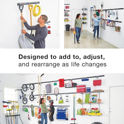 Rubbermaid FastTrack Compact Hook for Garage Organization, Soft Grip, Ideal For Cords/Ropes/Small Hoses/Camping Chairs - size: 1 Count (Pack of 1), style: Compact Hook