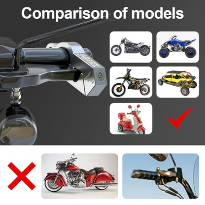 JAGASOL Motorcycle Lock Combo - Helmet & Brake Lock for Motorcycles, Mopeds, Scooters, ATV, Dirt Bikes & Street Bikes - color: Silver