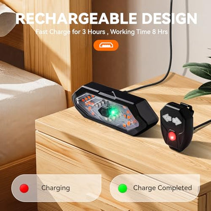 Bike Tail Light with Turn Signals USB Rechargeable Bike Turn Signals 120 Lumens Ultra Bright LED Turn Signals for Bicycle 5 Mode with 10PCS Safety Reflective Tape for Cycling Electronics