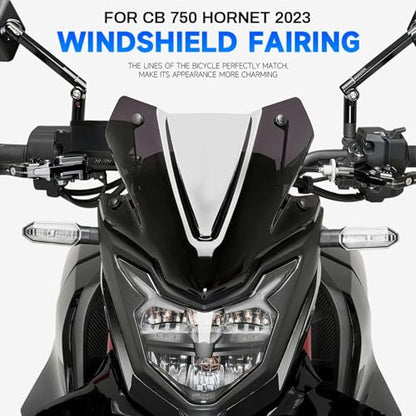 for Honda CB 750 Hornet CB750 Hornet 2023 Motorcycle Windshield Wind Deflector Cover Smoky Black Windscreen Shield Fairing Spoiler Protector