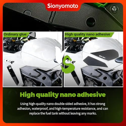 Fuel Gas Tank Pad Protector Stickers Decal Set Compatible with ZX4R ZX-4RR zx4rr zx-4r 2026 2023- Anti-Slip Protective Kit, Black | 5-Piece
