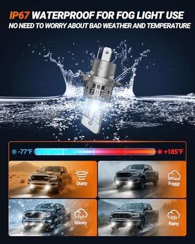 SEALIGHT H4/9003/HB2 LED Bulbs, 50000LM 900% Super Brighter, 1:1 Size, 6500K Cool White, 60000Hrs Long Service Life with Cooling Fan, Plug and Play, Pack of 2 - size: H4/9003